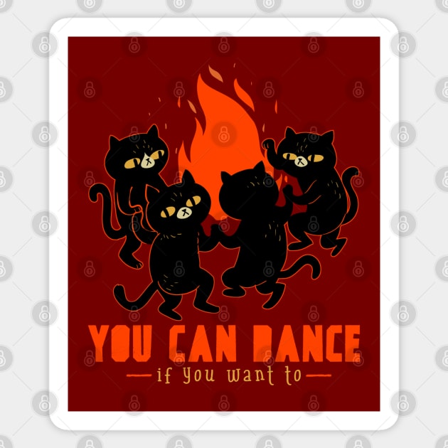 Halloween Kitty Ritual Dance Party! Sticker by TJWDraws